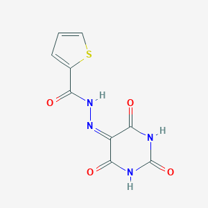 molecular formula C9H6N4O4S B343139 N-[(2,4,6-trioxo-1,3-diazinan-5-ylidene)amino]thiophene-2-carboxamide 