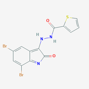 molecular formula C13H7Br2N3O2S B343143 N'-(5,7-dibromo-2-oxoindol-3-yl)thiophene-2-carbohydrazide 