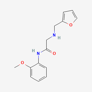 molecular formula C14H16N2O3 B3431445 2-[(furan-2-ylmethyl)amino]-N-(2-methoxyphenyl)acetamide CAS No. 901273-55-0