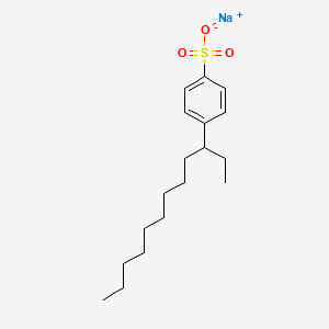 molecular formula C18H29NaO3S B3431459 Benzenesulfonic acid, C10-14-alkyl derivs., sodium salts CAS No. 85117-50-6