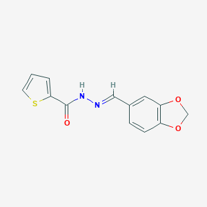 molecular formula C13H10N2O3S B343146 N'-(1,3-benzodioxol-5-ylmethylene)-2-thiophenecarbohydrazide 
