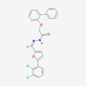 molecular formula C25H18Cl2N2O3 B343149 2-(biphenyl-2-yloxy)-N'-{(Z)-[5-(2,3-dichlorophenyl)furan-2-yl]methylidene}acetohydrazide 