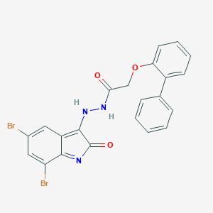 N'-(5,7-dibromo-2-oxoindol-3-yl)-2-(2-phenylphenoxy)acetohydrazide