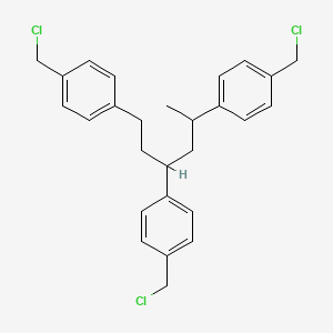 molecular formula C27H29Cl3 B3431529 1,1',1''-(Hexane-1,3,5-triyl)tris[4-(chloromethyl)benzene] CAS No. 9080-67-5