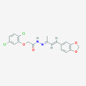 molecular formula C19H16Cl2N2O4 B343157 N'-[(2E,3E)-4-(1,3-benzodioxol-5-yl)but-3-en-2-ylidene]-2-(2,5-dichlorophenoxy)acetohydrazide 