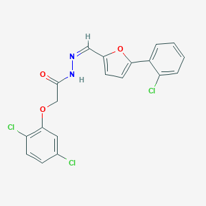 molecular formula C19H13Cl3N2O3 B343158 N'-{(Z)-[5-(2-chlorophenyl)furan-2-yl]methylidene}-2-(2,5-dichlorophenoxy)acetohydrazide 