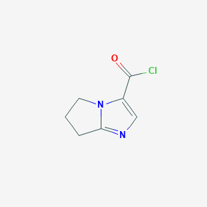 molecular formula C7H7ClN2O B3431598 6,7-Dihydro-5H-pyrrolo[1,2-a]imidazole-3-carbonyl chloride CAS No. 914637-87-9
