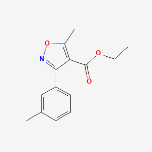 B3431625 5-Methyl-3-m-tolyl-isoxazole-4-carboxylic acid ethyl ester CAS No. 917388-44-4
