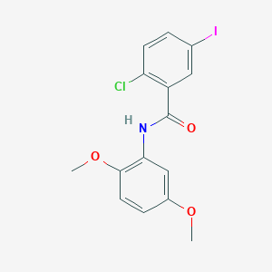 molecular formula C15H13ClINO3 B343168 2-chloro-N-(2,5-dimethoxyphenyl)-5-iodobenzamide 