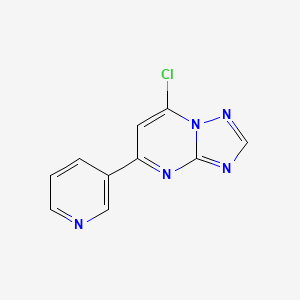 molecular formula C10H6ClN5 B3431748 3-{7-Chloro-[1,2,4]triazolo[1,5-a]pyrimidin-5-yl}pyridine CAS No. 926232-96-4