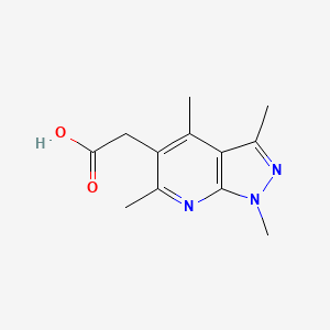 molecular formula C12H15N3O2 B3431755 2-{tetramethyl-1H-pyrazolo[3,4-b]pyridin-5-yl}acetic acid CAS No. 926249-18-5