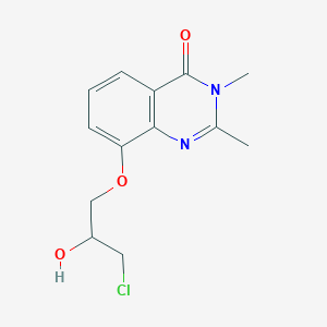 molecular formula C13H15ClN2O3 B034318 8-(3-Chloro-2-hydroxypropoxy)-2,3-dimethylquinazolin-4-one CAS No. 105494-03-9
