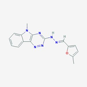 molecular formula C16H14N6O B343181 5-methyl-2-furaldehyde (5-methyl-5H-[1,2,4]triazino[5,6-b]indol-3-yl)hydrazone 