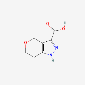 molecular formula C7H8N2O3 B3431833 1,4,6,7-Tetrahydropyrano[4,3-c]pyrazole-3-carboxylic acid CAS No. 933694-89-4