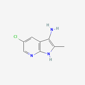 molecular formula C8H8ClN3 B3431893 5-chloro-2-methyl-1H-pyrrolo[2,3-b]pyridin-3-amine CAS No. 936243-42-4