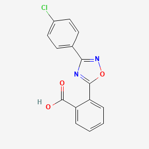 molecular formula C15H9ClN2O3 B3431915 2-[3-(4-Chlorophenyl)-1,2,4-oxadiazol-5-yl]benzoic acid CAS No. 937665-23-1