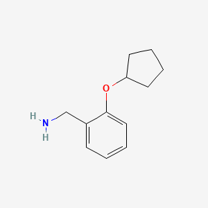 molecular formula C12H17NO B3431980 [2-(Cyclopentyloxy)phenyl]methanamine CAS No. 943117-99-5