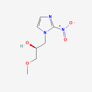 molecular formula C7H11N3O4 B3432056 1H-Imidazole-1-ethanol, alpha-(methoxymethyl)-2-nitro-, (R)- CAS No. 95120-46-0