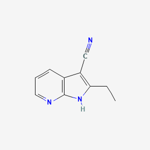 molecular formula C10H9N3 B3432067 1H-Pyrrolo[2,3-b]pyridine-3-carbonitrile, 2-ethyl- CAS No. 954112-84-6