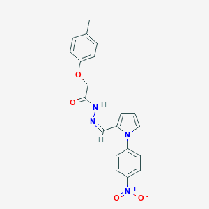 molecular formula C20H18N4O4 B343208 N'-[(1-{4-nitrophenyl}-1H-pyrrol-2-yl)methylene]-2-(4-methylphenoxy)acetohydrazide 