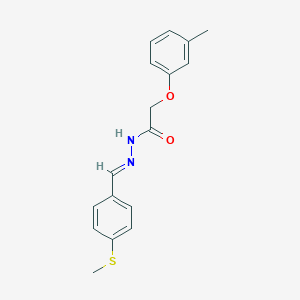 molecular formula C17H18N2O2S B343209 2-(3-methylphenoxy)-N'-[4-(methylsulfanyl)benzylidene]acetohydrazide 