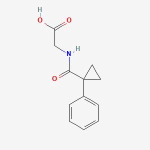 2-[(1-Phenylcyclopropyl)formamido]acetic acid