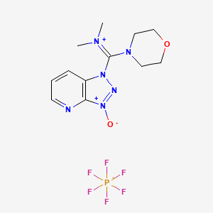 molecular formula C12H17F6N6O2P B3432110 1-[(二甲氨基)(吗啉)亚甲基]-1H-[1,2,3]三唑并[4,5-b]吡啶-1-鎓3-氧化物六氟磷酸盐 CAS No. 958029-37-3