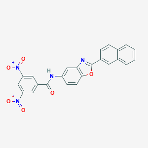 molecular formula C24H14N4O6 B343212 N-[2-(naphthalen-2-yl)-1,3-benzoxazol-5-yl]-3,5-dinitrobenzamide 