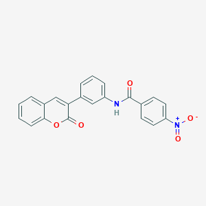 molecular formula C22H14N2O5 B343213 4-nitro-N-[3-(2-oxo-2H-chromen-3-yl)phenyl]benzamide 