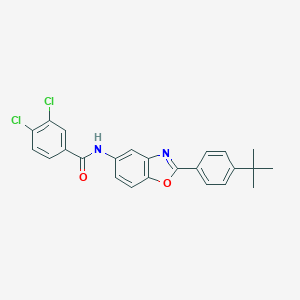 molecular formula C24H20Cl2N2O2 B343220 N-[2-(4-tert-butylphenyl)-1,3-benzoxazol-5-yl]-3,4-dichlorobenzamide 
