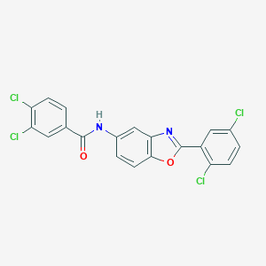 molecular formula C20H10Cl4N2O2 B343222 3,4-dichloro-N-[2-(2,5-dichlorophenyl)-1,3-benzoxazol-5-yl]benzamide 
