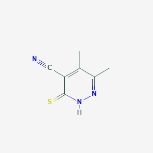 molecular formula C7H7N3S B3432225 3-Mercapto-5,6-dimethylpyridazine-4-carbonitrile CAS No. 98279-98-2
