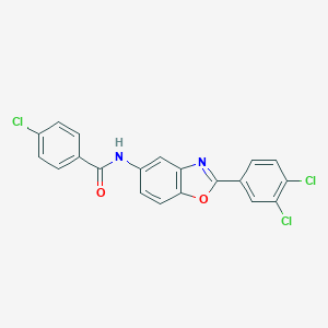 molecular formula C20H11Cl3N2O2 B343227 4-chloro-N-[2-(3,4-dichlorophenyl)-1,3-benzoxazol-5-yl]benzamide 