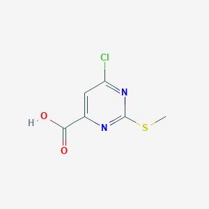 molecular formula C6H5ClN2O2S B3432296 6-Chloro-2-(methylthio)pyrimidine-4-carboxylic acid CAS No. 99951-95-8
