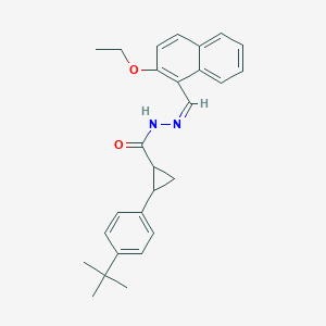 molecular formula C27H30N2O2 B343230 2-(4-tert-butylphenyl)-N'-[(Z)-(2-ethoxynaphthalen-1-yl)methylidene]cyclopropanecarbohydrazide 