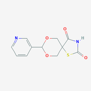molecular formula C11H10N2O4S B343231 8-(3-Pyridinyl)-7,9-dioxa-1-thia-3-azaspiro[4.5]decane-2,4-dione 