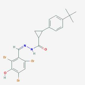 molecular formula C21H21Br3N2O2 B343232 2-(4-tert-butylphenyl)-N'-(2,4,6-tribromo-3-hydroxybenzylidene)cyclopropanecarbohydrazide 