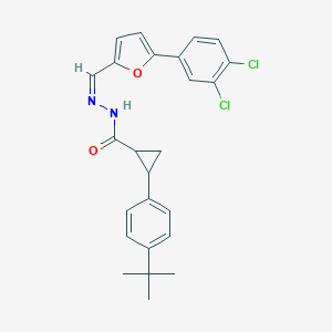 molecular formula C25H24Cl2N2O2 B343234 2-(4-tert-butylphenyl)-N'-{[5-(3,4-dichlorophenyl)-2-furyl]methylene}cyclopropanecarbohydrazide 
