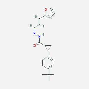 molecular formula C21H24N2O2 B343236 2-(4-tert-butylphenyl)-N'-[3-(2-furyl)-2-propenylidene]cyclopropanecarbohydrazide 