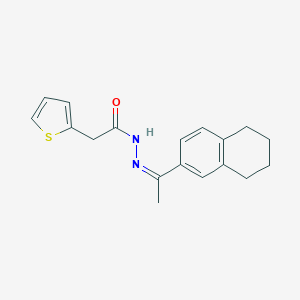 molecular formula C18H20N2OS B343242 N'-[1-(5,6,7,8-tetrahydro-2-naphthalenyl)ethylidene]-2-(2-thienyl)acetohydrazide 