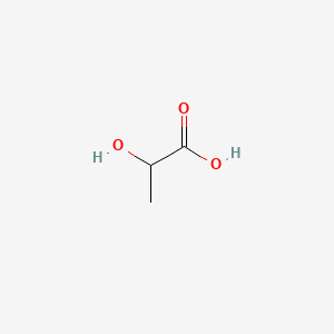 molecular formula C3H6O3<br>C3H6O3<br>CH3CHOHCOOH<br>HC3H5O3 B3432576 Lactic acid CAS No. 598-82-3