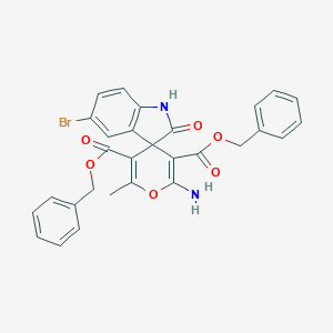 Dibenzyl 2'-amino-5-bromo-6'-methyl-2-oxo-1,2-dihydrospiro[indole-3,4'-pyran]-3',5'-dicarboxylate