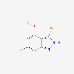 molecular formula C9H9BrN2O B3432839 3-Bromo-4-methoxy-6-methyl-1H-indazole CAS No. 1000342-17-5