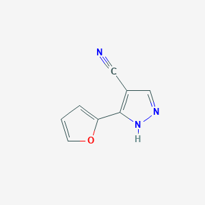 molecular formula C8H5N3O B3432853 3-(2-Furyl)-1H-pyrazole-4-carbonitrile CAS No. 1008428-33-8