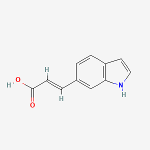 molecular formula C11H9NO2 B3433015 2-Propenoic acid,3-(1h-indol-6-yl)-,(2e)- CAS No. 119160-36-0