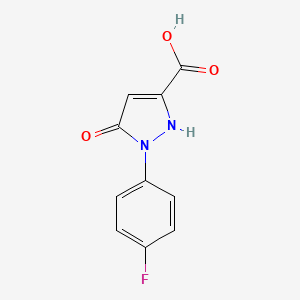 molecular formula C10H7FN2O3 B3433031 1-(4-fluorophenyl)-5-oxo-2,5-dihydro-1H-pyrazole-3-carboxylic acid CAS No. 1204296-62-7