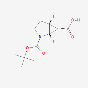 molecular formula C11H17NO4 B3433076 (1S,5S,6S)-2-[(tert-butoxy)carbonyl]-2-azabicyclo[3.1.0]hexane-6-carboxylic acid CAS No. 1308650-52-3