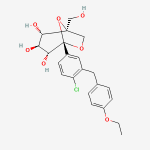 molecular formula C22H25ClO7 B3433122 厄他格列佛嗪 CAS No. 1431329-06-4