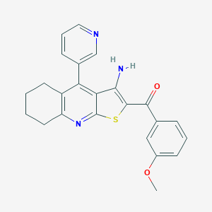 molecular formula C24H21N3O2S B343317 [3-Amino-4-(3-pyridinyl)-5,6,7,8-tetrahydrothieno[2,3-b]quinolin-2-yl](3-methoxyphenyl)methanone 