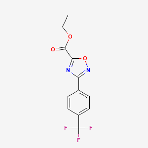 molecular formula C12H9F3N2O3 B3433180 Ethyl 3-(4-(trifluoromethyl)phenyl)-[1,2,4]oxadiazole-5-carboxylate CAS No. 163719-82-2